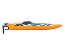 CATAMARAN DCB M41 40\'\' RTR TQi TSM (Blanc, Bleu, Orange) - SANS AQ/CHG - TRX57046-4-ORNGX- TRAXXAS