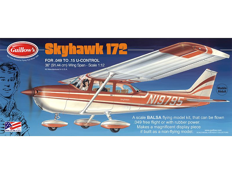 Cessna Skyhawk 172 kit Balsa - Paul K. GUILLOW'S 802