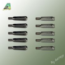 Chape acier nickelé M2 (10 pcs) - A2PRO - 6061