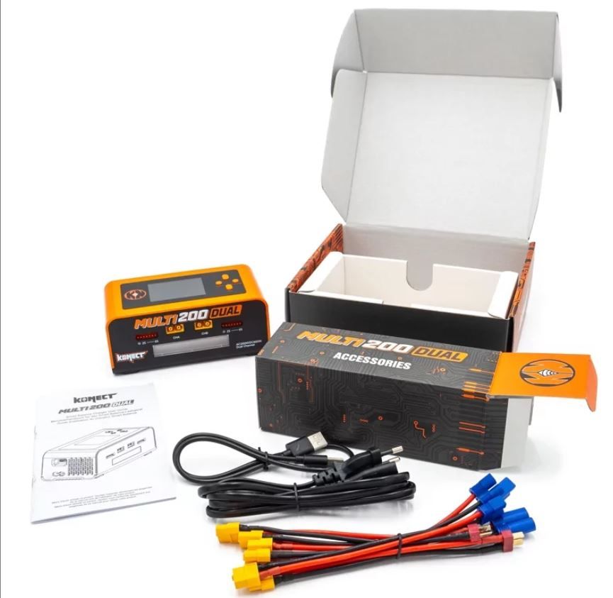 Chargeur DUAL AC/DC 200W Multi-Fonctions charge/decharge equilibreur KN-MULTI200-DUAL 