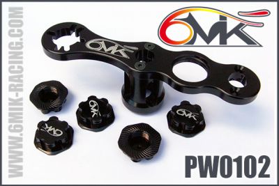 Clef � roue + 5 ecrous borgnes 6MIK noir
