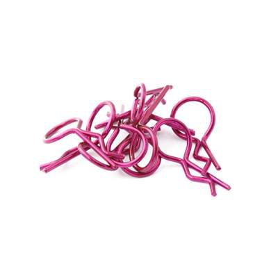 Clips de carrosserie 1 / 10eme mauve metallise (10pcs).