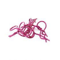 Clips de carrosserie 1 / 10eme mauve metallise (10pcs).