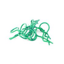 Clips de carrosserie 1 / 10eme vert metallise (10pcs).