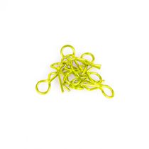 Clips de carrosserie 1 / 8eme jaune fluo (10pcs).