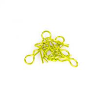 Clips de carrosserie 1 / 8eme jaune fluo (10pcs).