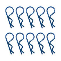 Clips de carrosserie 1/8 bleu anodise (10pcs) - HOBBYTECH - HT-502391B