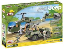 Cobi - 24254 - Small Army - Jeep Willys MB + hélicoptère 250 pièces 3 personnages