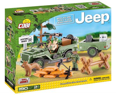 COBI 24192 - Jeep Willys avec remorque - 190 pi�ces - 2 figurines