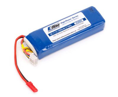 E-FLITE Accu Li-Po 1000mA 3S 11,1v 20C, prise JST - R�f�rence: EFLB0998 remplac� par EFLB8003SJ