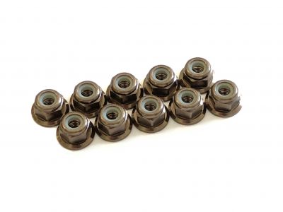 Ecrou hexagonal nylstop �paul� en aluminium M3 (S10) - GF-0401-033
