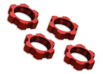 ECROUS DE ROUES ALU 17MM ANODISES ROUGE (4) - TRX7758R - TRAXXAS