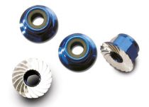 ECROUS NYLSTOP EPAULES 4MM ANODISES BLEU (4) - TRX1747R - TRAXXAS