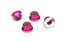 ECROUS NYLSTOP EPAULES 4MM ANODISES ROSE (4) - TRX1747P - TRAXXAS