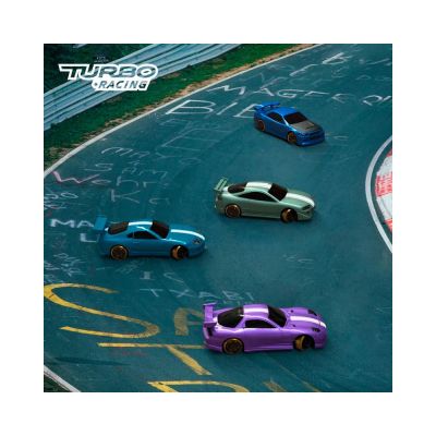 Ensemble 1/76�me micro drift voiture + piste drift - TB-C63-Combo