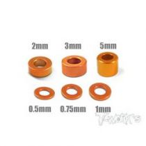 Entretoises alu M3 orange T-Work\'s (4x6 tailles)