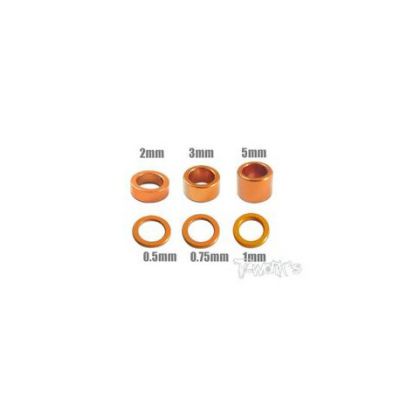 Entretoises alu M4 \ Orange\  T-Work\'s (4x6 tailles)
