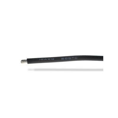 Fil silicone super souple 16AWG (1,32mm�) noir - 1m - BEEC3016K