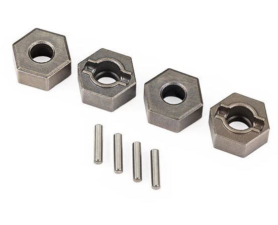 HEXAGONE DE ROUE 12 MM ACIER POUR AXE 6MM (X4) (POUR 9080) 9069