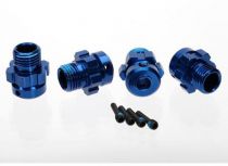 HEXAGONES DE ROUES + ECROUS 6061-T6 ALU ANODISES BLEU XO-1