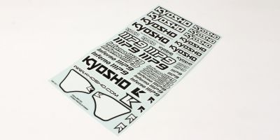 IFD403W  - Autocollants stickers MP9 TKI4 Blancs - Pi�ce d�tach�e KYOSHO