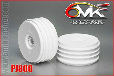 Jantes 1/8 ��Ultra�� Blanches (la paire) - PJ800 - Pi�ces et Options 6Mik