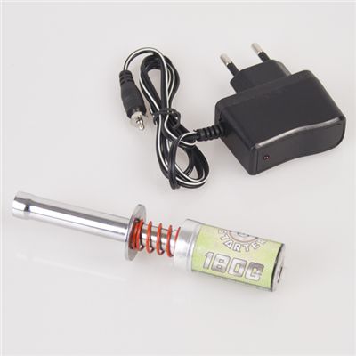 Démarrage moteur - Chauffe-bougie Ni-MH avec voltmètre et chargeur USB -  FLASH RC