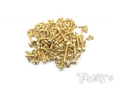Kit Complet de Vis Acier Nitride Dor� KYOSHO MP9 TKI4 (128pcs) - TGSS-TKI4