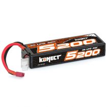 KN-LP2S5200 Konect Lipo 5200mah 7.4V 50C 2S1P 38.4Wh (Slim Pack Dean )