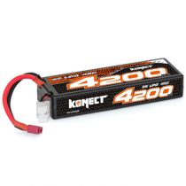 Konect Lipo 4200mah 11.1V 40C 3S1P 46.6Wh (Slim Pack Dean)