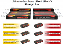 LIPO ORION ULTIMATE GRAPHENE 2S LIPO SHORTY 5500-120C-7.4V (214g) - ORI14513