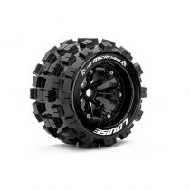 Louise RC Pneus Mt-Mcross + Jantes 3.8 Noir (x2) LR-T3276BH