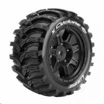 Louise T3298B RC X-Cyclone X-Maxx Complete Wheels (Rim Black) 24mm Recording