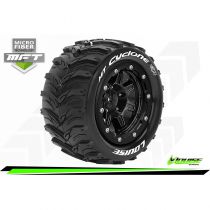 LR-T3331SB Louise RC - MFT - MT-CYCLONE - Set de pneus Maxx - Monter - Sport - Jantes 2.8 Bead-Lock Noir