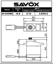  Micro Savox SH-0255MG numérique MG