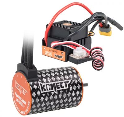 Nouveau Combo Konect G2 pour 1/10�me.   Ce combo est id�al pour convertir en brushless tout type de voiture RC � l��chelle 1/10 