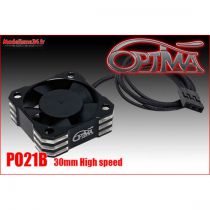 Optima Ventilateur Aluminium 30x30 Rouge et Noir PO21