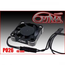 Optima Ventilateur Aluminium 40x40 Noir PO26