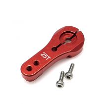 Palonnier de direction en alu 25T Rouge 24mm - Hobbytech - HT-510025-RD