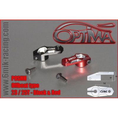 Palonnier de servo OPTIMA verouillable & d�cal� - 23T Noir