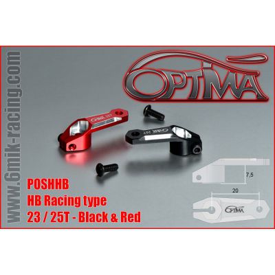 Palonnier de servo verrouillable type HB - 25T Noir - POSHHB25B - Pi�ces et Options OPTIMA