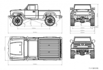 PG4R - CROSSRC - Crawling kit - PG4R 1/10 4x4 Pick up avec carrosserie à peindre