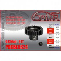 Pignon Moteur Acier mod 0.8 / 25 dents OPTIMA