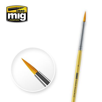 Pinceau Synth�tique Rond N�4 - Syntetic Round Brush N�4 - A.MIG-8615