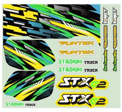 Planche stickers Funtek STX G2 VERT  FTK-21080 
