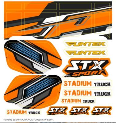 Planche stickers ORANGE Funtek STX Sport ftk-21060