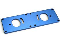 PLAQUE DE FIXATION MOTEUR T6 ALU ANODISE BLEU