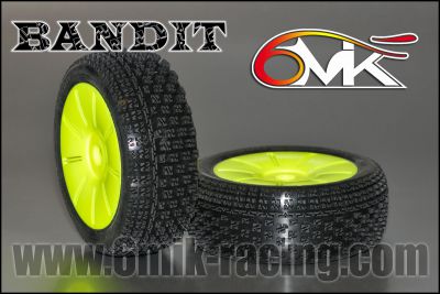 Pneu 6Mik BANDIT 21/40� ULTRA Mont�s-Coll�s sur jantes jaunes (la paire) - TUY82140 - Pi�ces et Options 6Mik