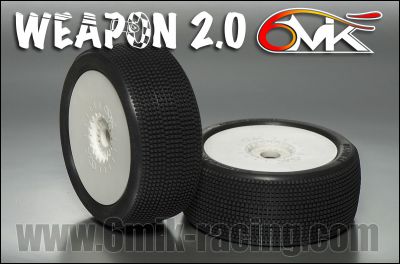 Pneu 6Mik WEAPON 2.0 0/18 ULTRA Mont�s-Coll�s sur jantes blanches (la paire) - TU150018 - Pi�ces et Options 6Mik