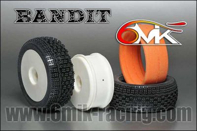 Pneu BANDIT 0/18� + Jante Blanche + Insert non coll� (la paire) - TK80018 - Pi�ces et Options 6Mik